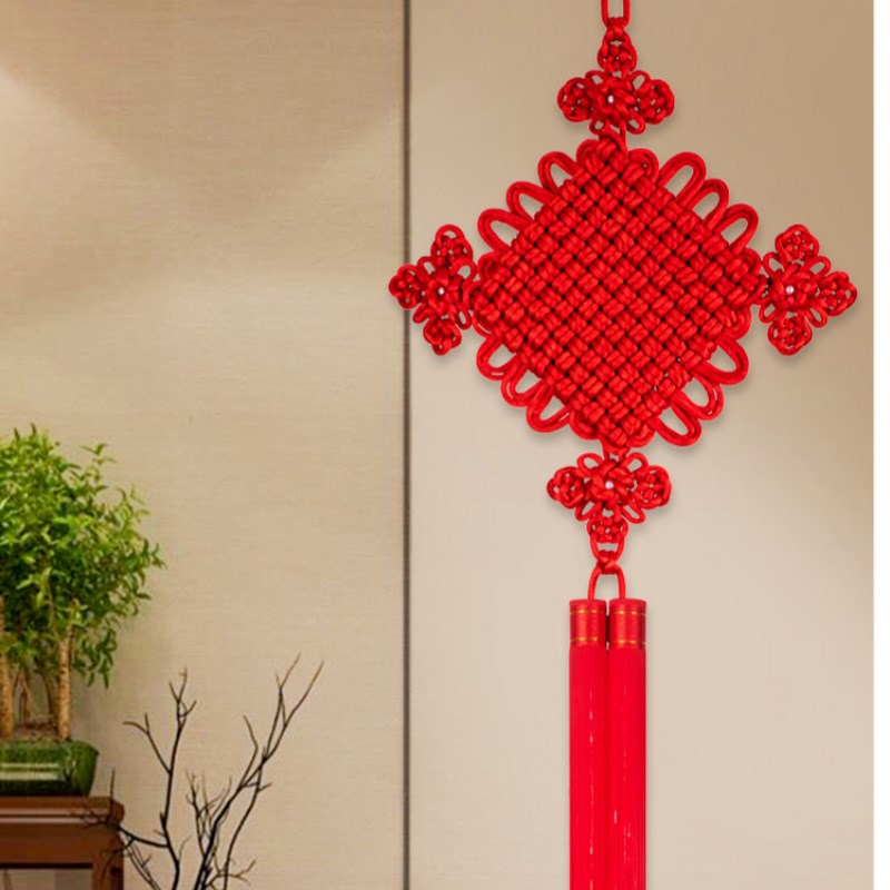 源头中国结挂件红m色客厅玄关背景墙乔迁特大大号挂饰入户门福