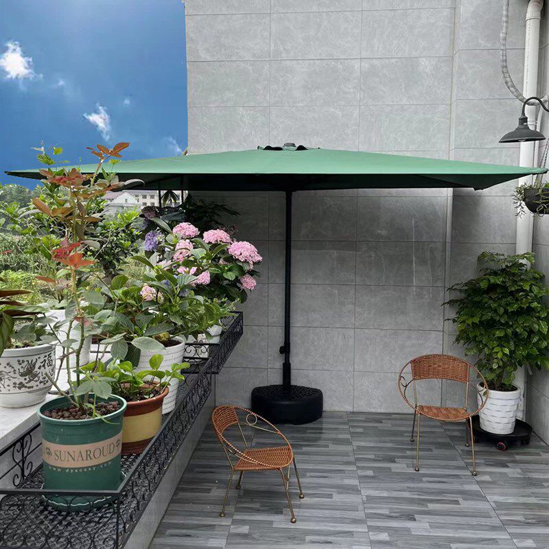 升降户外半边伞防雨 庭r院阳台太阳伞 室外绿植花园植物遮阳侧边