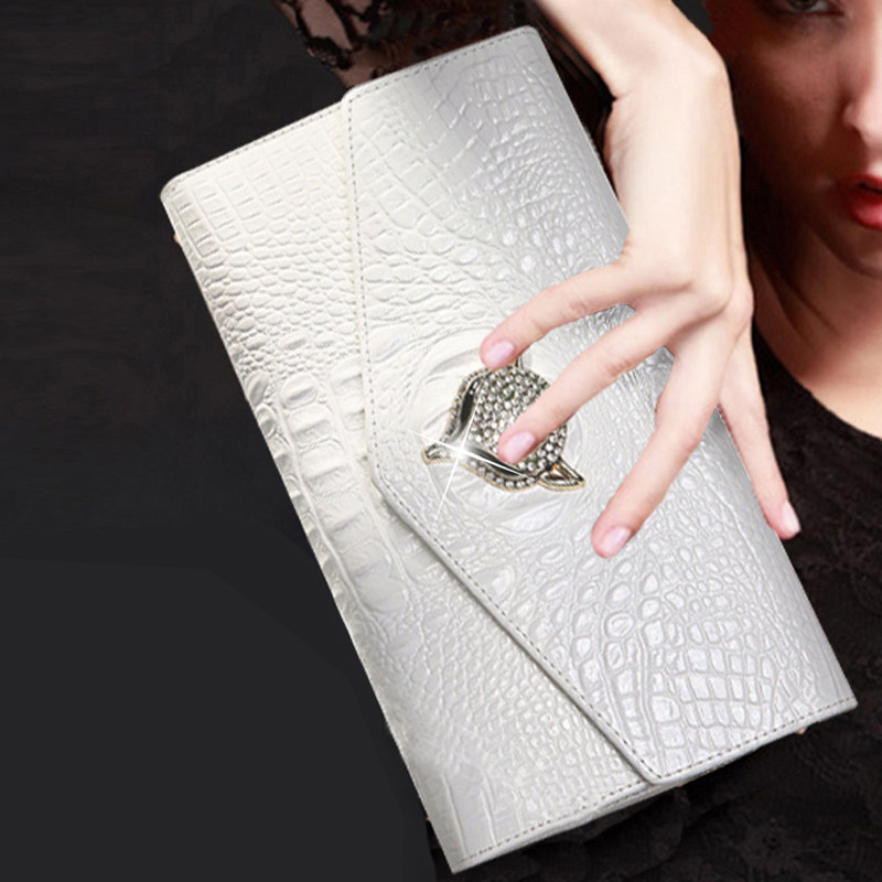 2021新款夏女士真皮手拿包女包时尚手抓包白色手包气质斜挎小包包