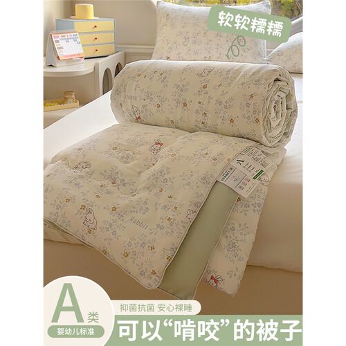 A类夏凉被空调被夏m季春秋被子被芯全棉可机洗夏天儿童薄被子1