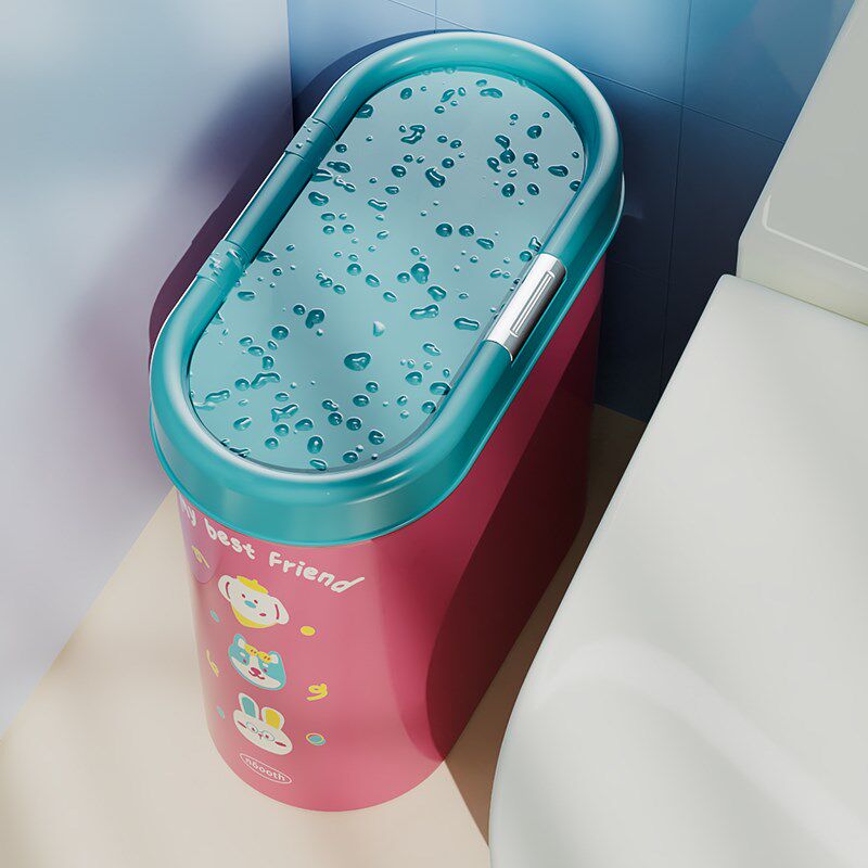 卫生间夹缝垃圾桶家用2r024新款高颜值厕所窄缝带盖大号大容量