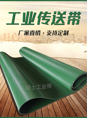 PVC绿色白色钻石花纹防滑输送带 食品级轻型平面流水线耐磨传送带