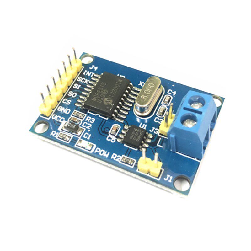 MCP2515 CAN总线模块 TJA1050接收器 SPI协议 51单片机程序例程