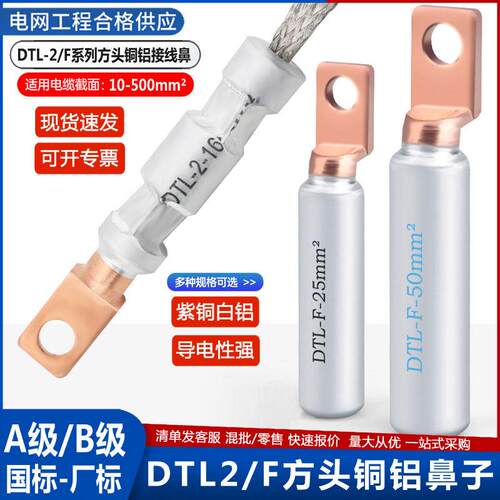 方头铜铝鼻子DTL-F-25/70