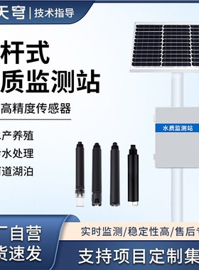 立杆水质监测站污水河道明渠水产养殖水质监测传感器在线检测设备