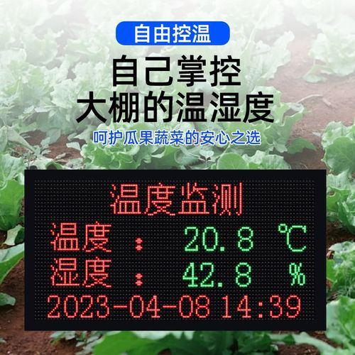 农业大棚温湿度led显示屏器仓库养殖室内环境监测系统土壤co2光照