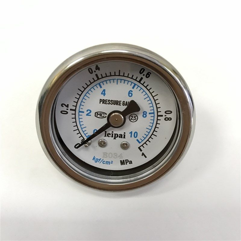 小直径不锈钢压力表 40-47mm 不锈钢轴向防腐压力表 1MPA 10KG