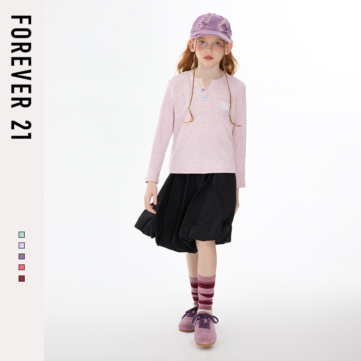 Forever21女童上衣薄款儿童长袖