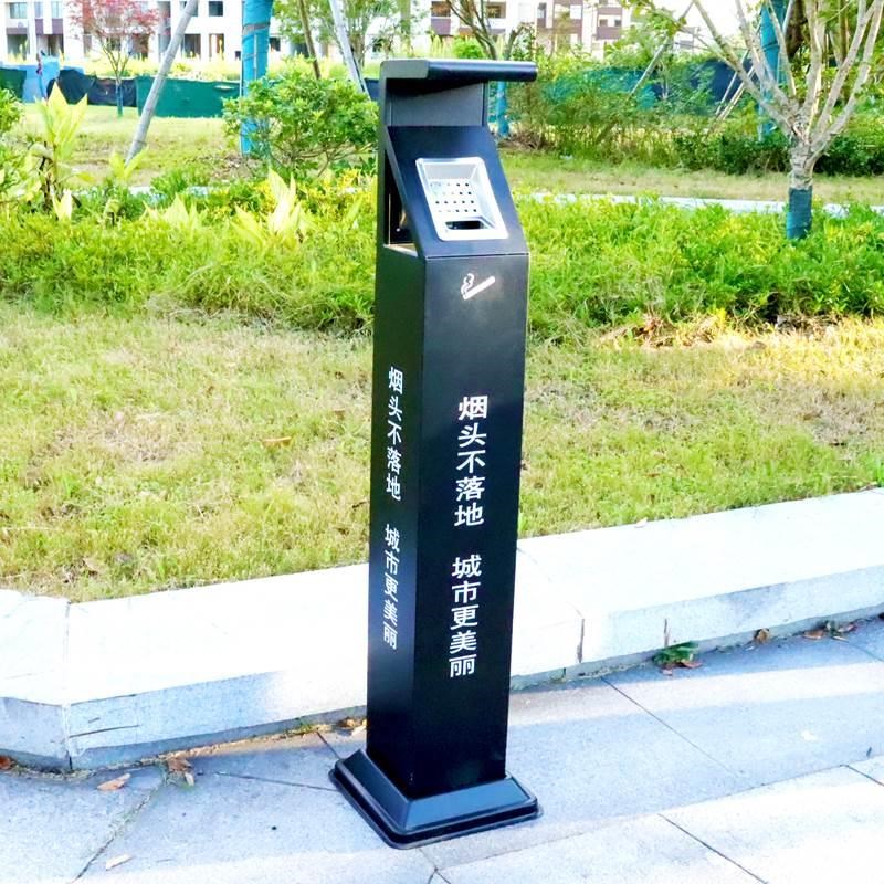 户外落地烟灰缸大号不锈t钢烟灰柱立式灭烟柱烟头垃圾桶烟蒂收集