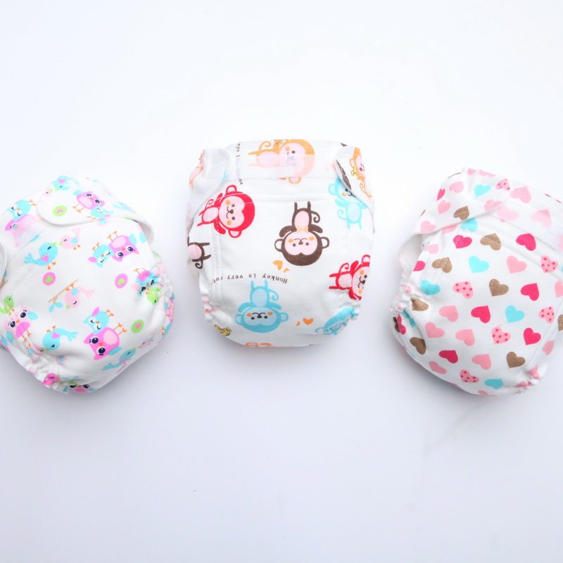 5条 宝宝尿布裤新生q婴儿尿布兜夏季可洗透气可把尿防水布尿裤