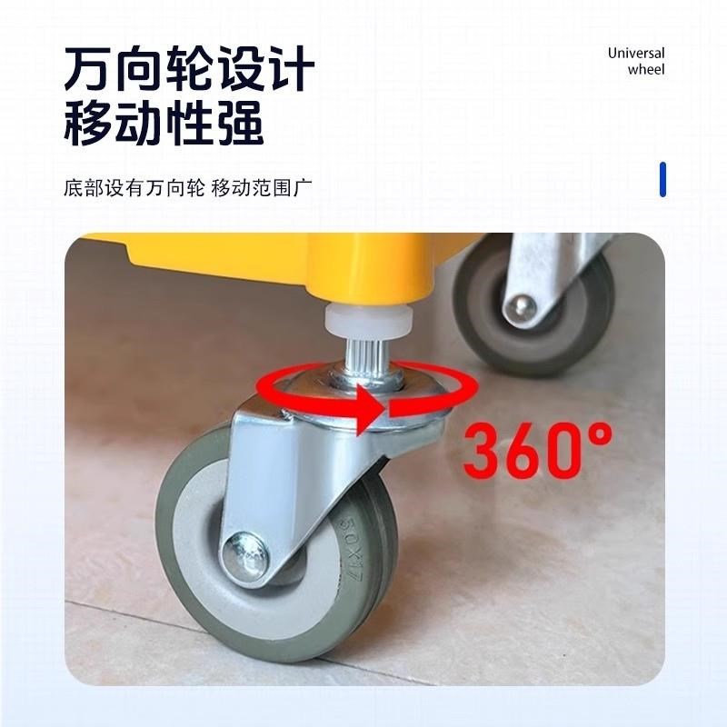 加厚带轮拖把桶长方形移动u储水桶塑料洗拖把地拖盆阳台托把池排