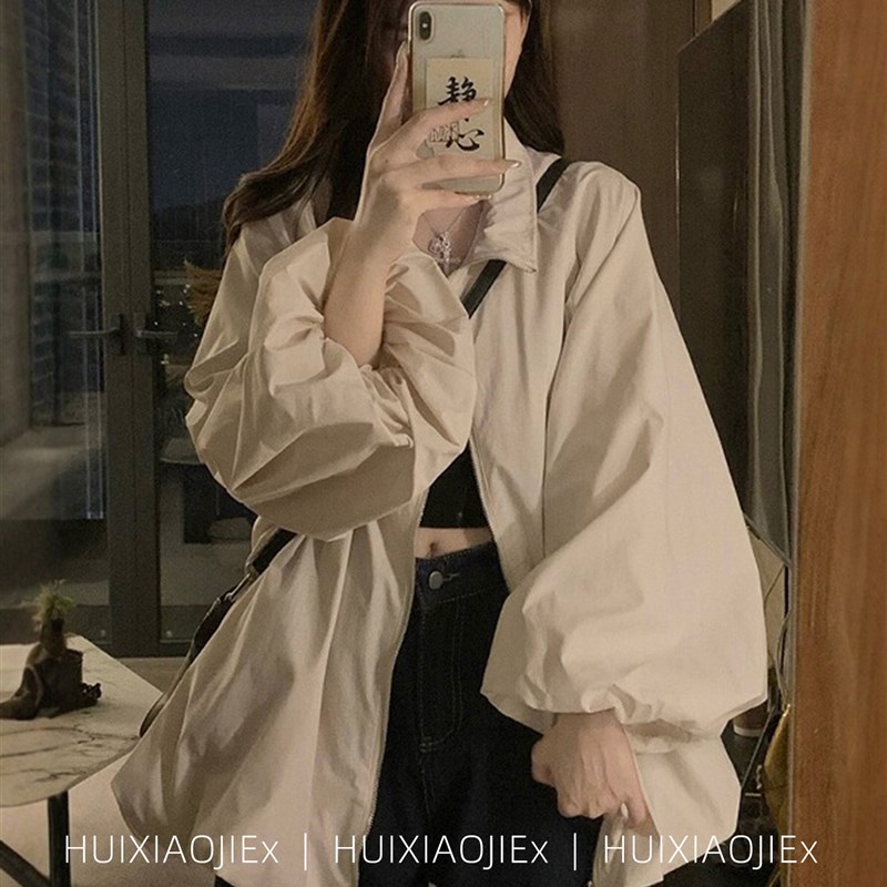 设计利基芽袖工作夹克女性2025春秋季新宽松和多才多艺的娃娃夹克