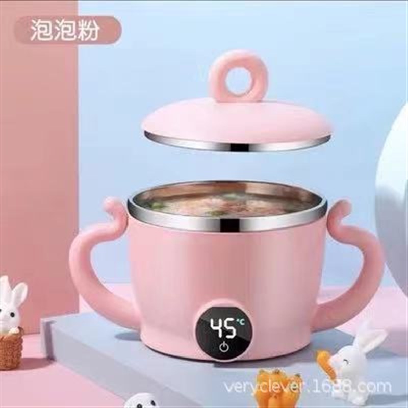智能恒温碗婴儿辅食碗儿童保温碗宝宝吃饭免注Y水保温充电式
