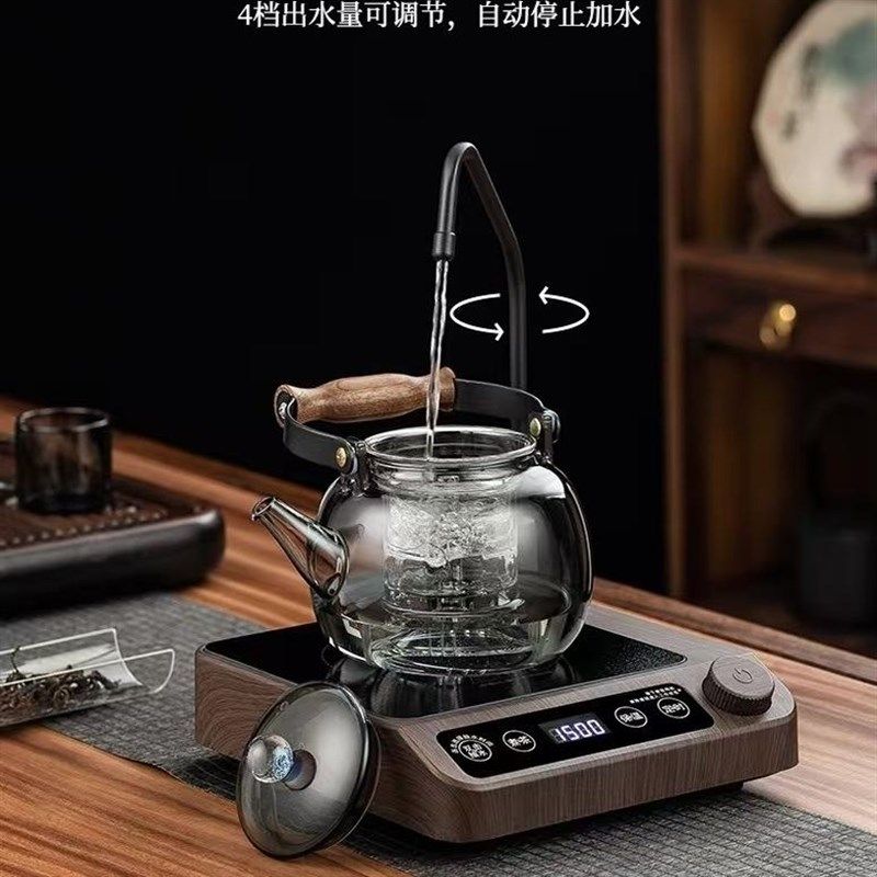 茶总堂自动上水电陶炉烧水电茶炉煮茶泡K茶迷你抽水保温玻璃铁壶