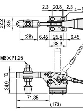 水平式快速夹具 替代MISUMI米思米肘夹MC01-S4快速夹钳 工装夹具