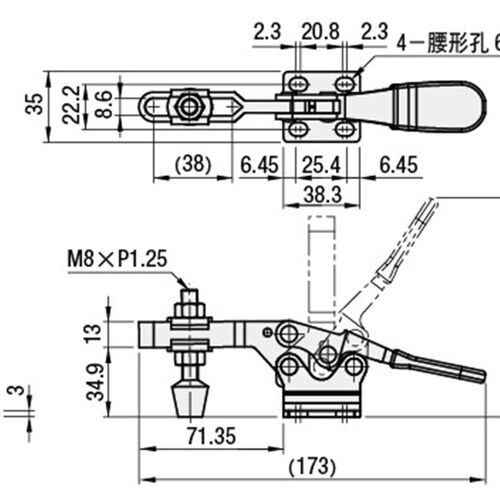水平式快速夹具 替代MISUMI米思米肘夹MC01-S4快速夹钳 工装夹具