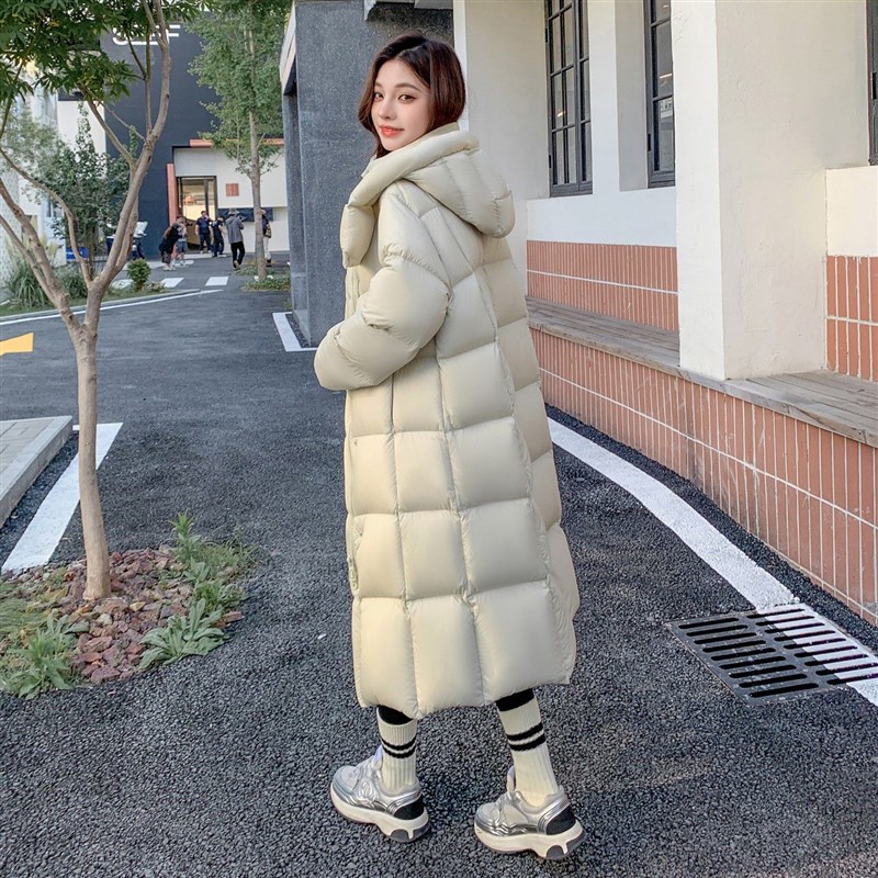 2025新款爆款小个子中长款韩版泡芙加厚长款羽绒服女过膝冬季外套