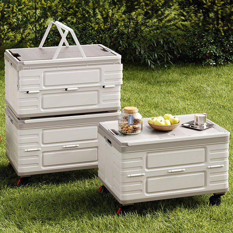 露营收纳箱大容量拉杆箱折叠多功能旅G行野餐桌子带滑轮户外收纳