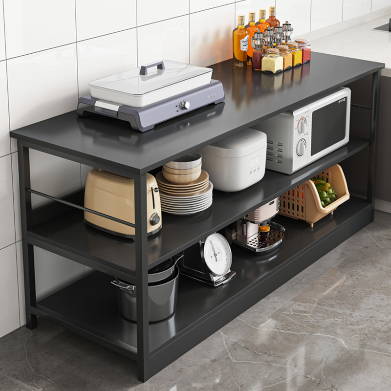 厨房置物架家用落地多层切菜桌多功能操作台收纳架桌子长桌储物架