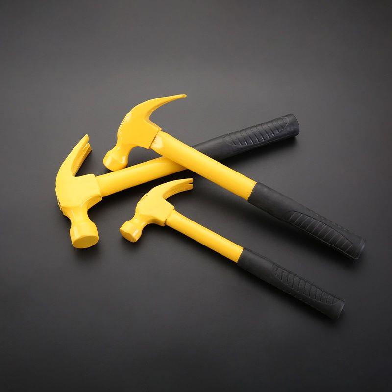 羊角锤五金家用木工锤铁锤榔头起钉小锤子迷你锤一体锤拔钉锤榔头