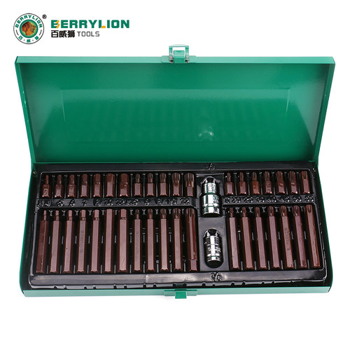 百威狮40件汽保套筒批头组套旋具批头电动星型梅花内六角头批咀