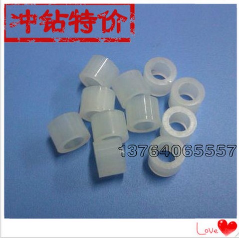 M4外径6 直通柱led 尼龙垫圈 圆形隔离柱 圆孔套管 塑料垫高柱/片