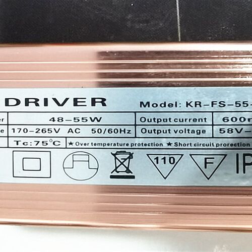 LED DRIVER平板灯面板灯电源KR-FS-55-600电源LED48-58W电源600mA