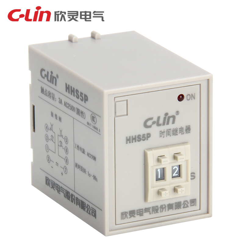 HHS5P通电延时999S秒数字式定时时间继电器ST3P改220380V24V欣灵