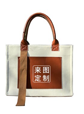 帆布包定制logol托特大容量2025新款皮革飘带包手提斜挎年会礼品