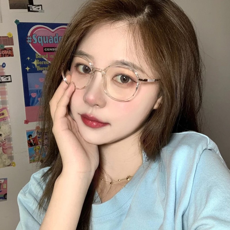 透明近视眼镜女素颜韩版潮可配度数网红大框显瘦成品眼睛框镜架男
