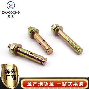 鼎威膨胀螺丝 拉爆膨n胀小头带孔膨胀螺栓 铁彩锌带孔爆炸膨胀螺