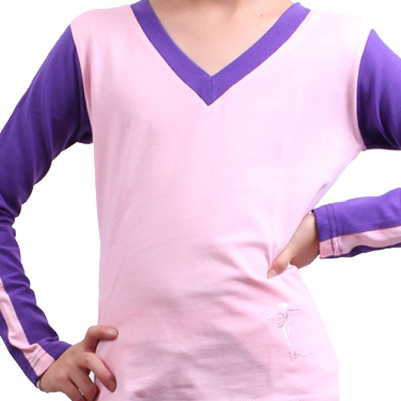 秋冬季小女孩加厚纯棉长袖舞蹈服套装小学生舞蹈衣跳舞服装女童