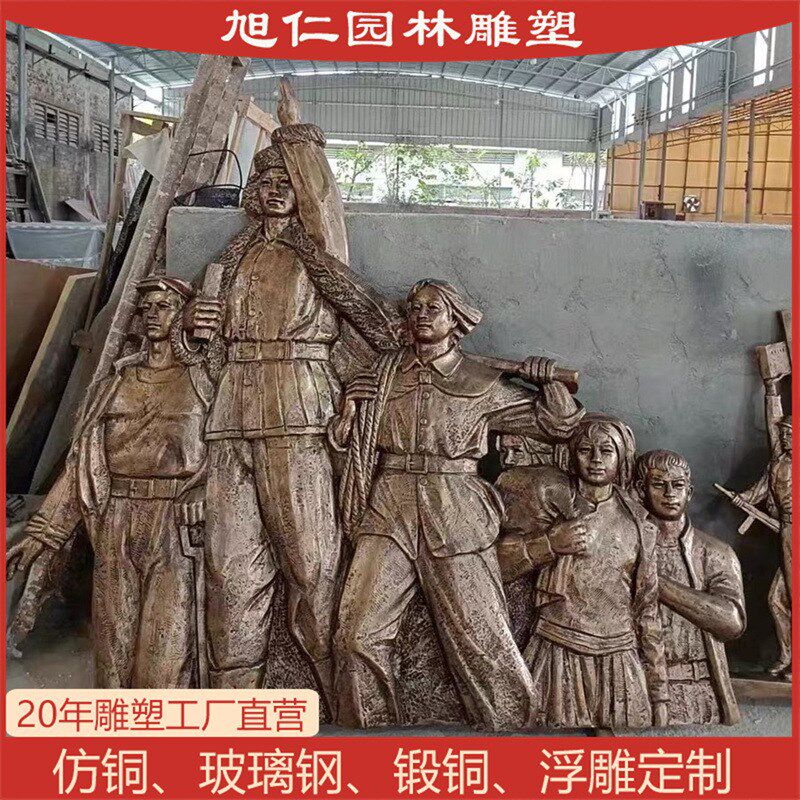 玻璃钢防铜人物雕塑定制农耕步行街民俗小品童趣校园X铸铜人物雕
