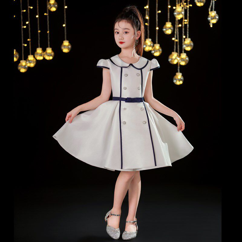 女童礼服公主裙高级感朗诵演讲表演服儿童主持人合唱演出服夏六一