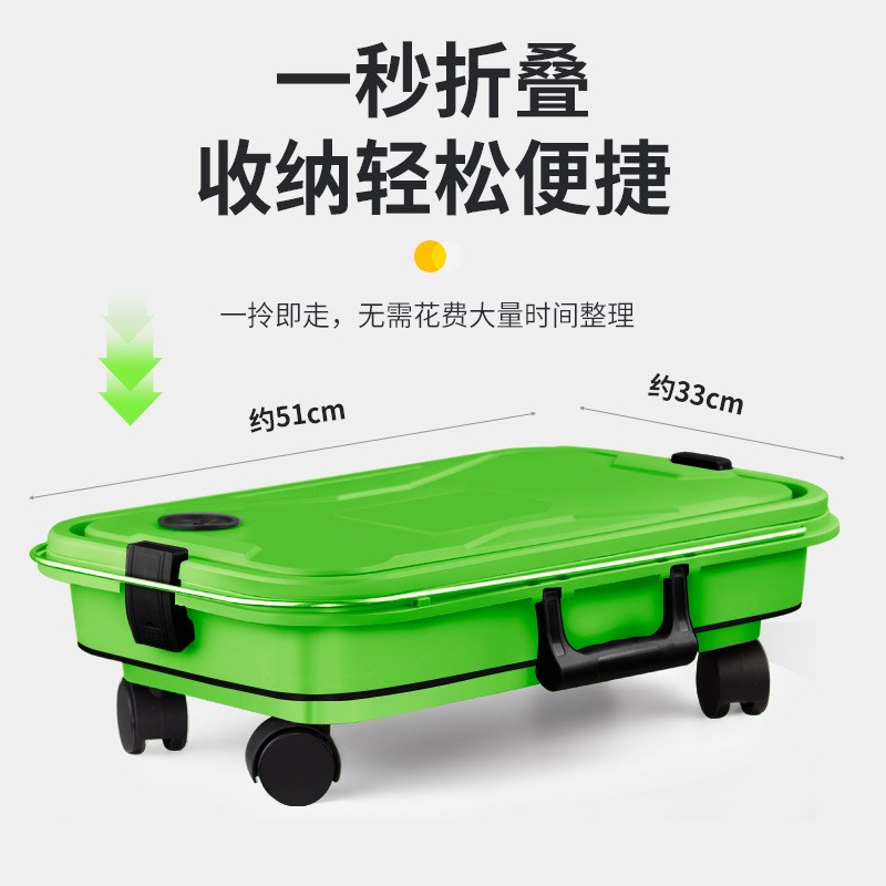 洗车水桶带轮洗车机水枪接水箱C户外大容量移动收纳箱可折叠桶