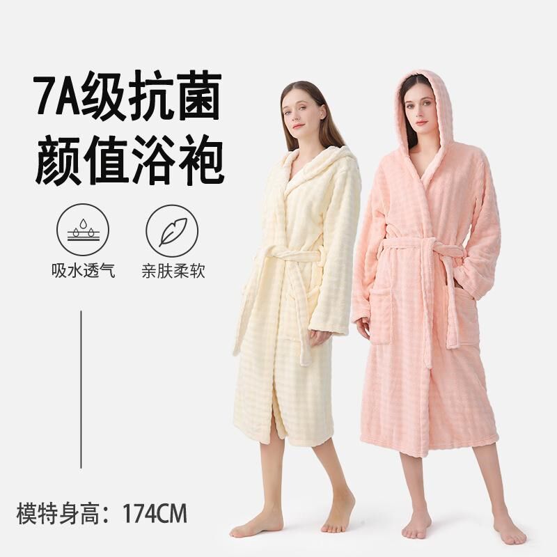 浴袍女秋冬季加大吸水速干睡袍浴裙家用可穿可裹比全棉吸水新款