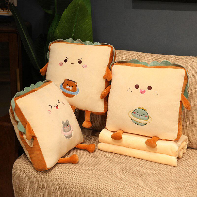 可爱暖手捂抱枕被子两用女生男生款睡觉汽车二合一午睡毯子办公室