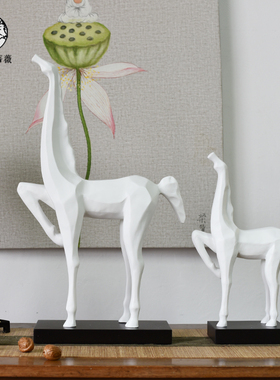 新中式简b约黑色马摆件雕塑书房样板房客厅桌面书柜售楼处软装饰