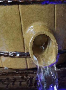 55公分陶瓷流水摆件鱼缸流水y器循环过滤养鱼加湿雾化造景摆件大