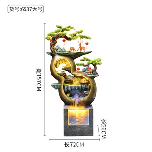 葫芦假山喷泉流水摆件客厅阳台玄关招财落地开业S礼品办公室水景