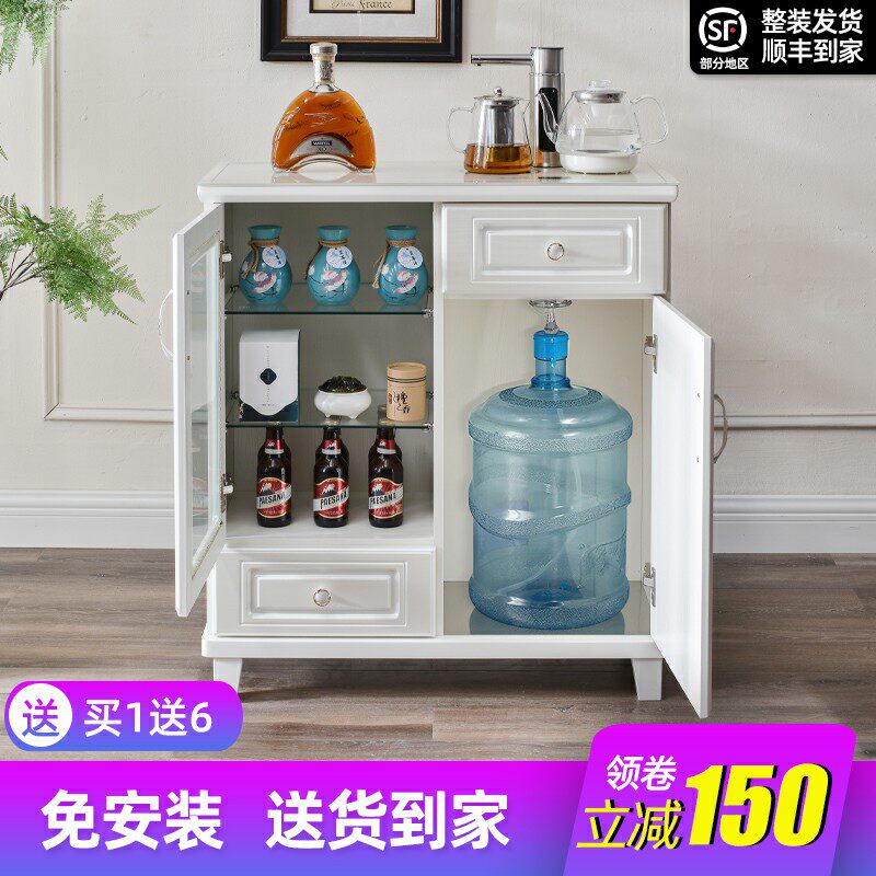 饮水机家用下置水桶客厅高档多功能茶水柜子全自动欧Y式实木茶吧