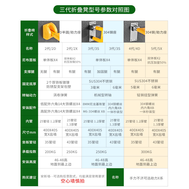浴室折叠凳壁挂式卫生间洗澡凳子B淋浴房老人防滑凳椅子坐凳老年