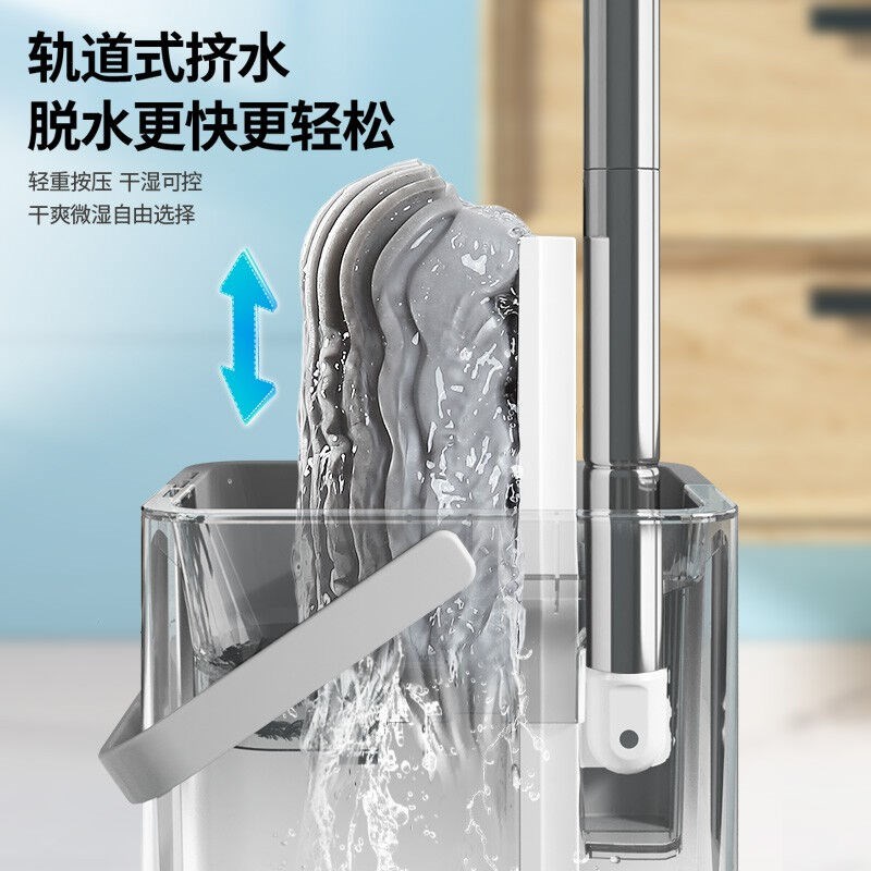 本上免手洗海绵拖把桶吸水胶棉懒人托把拖K地神器家用拖布墩布带