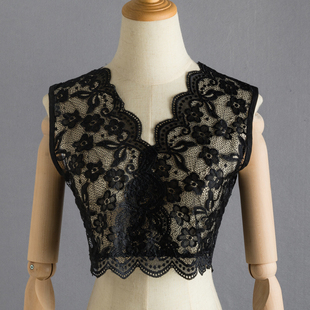 蕾丝V领半截假领子女装 韩版 叠穿内搭假领套头假衣领 新款 2020夏季