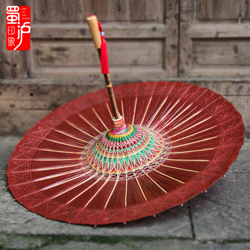 非遗油纸伞纯手工传统古典防雨防晒实用老式复古桐油伞结婚摄影红
