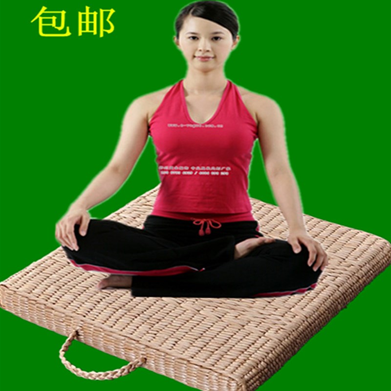 加厚蒲团坐垫 草编打坐垫瑜伽垫方形汽车坐垫靠垫榻榻米坐垫
