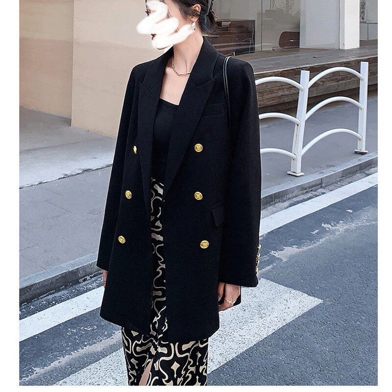 2024春季新款大码高级感气质西装外套女胖mm百搭时尚宽松休闲西服