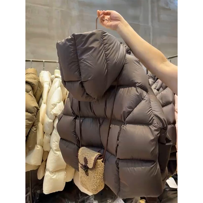 肯豆风短款羽绒棉服女2025冬季肯豆风宽松加厚连帽棉衣棉袄外套