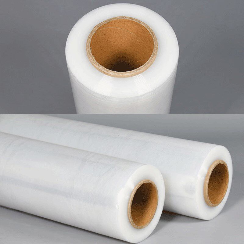 缠绕膜打包膜pe拉伸膜50cm宽塑料保护膜包装膜大U卷工业保鲜膜围