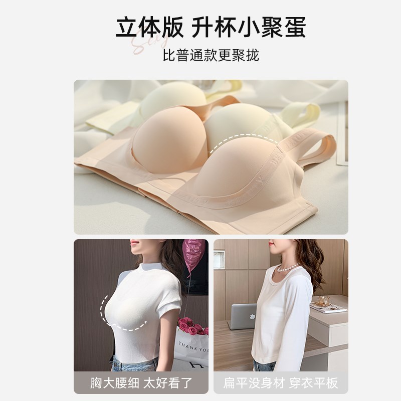 聚拢内衣c女小胸显大秋冬上托收副乳防下垂套装调整型平胸文胸